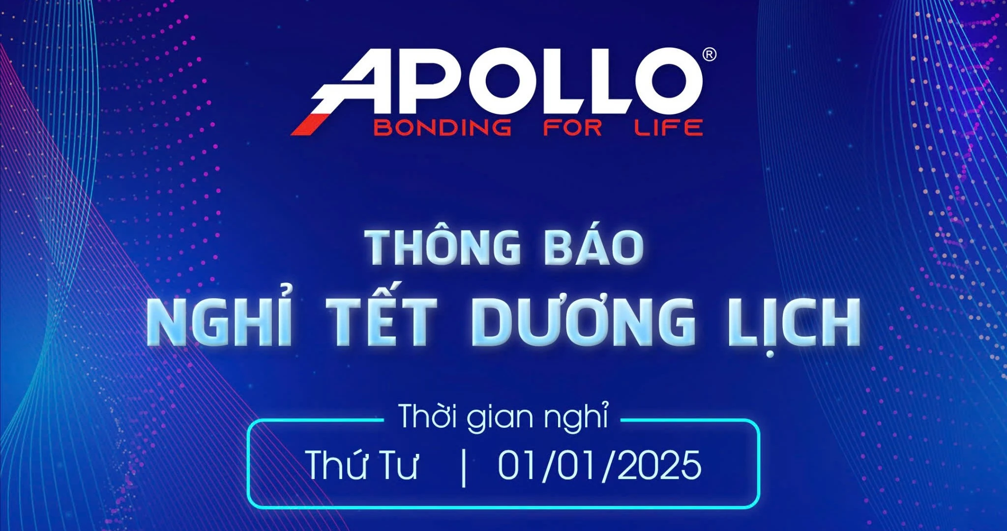 Thông báo lịch nghỉ tết dương lịch 2025